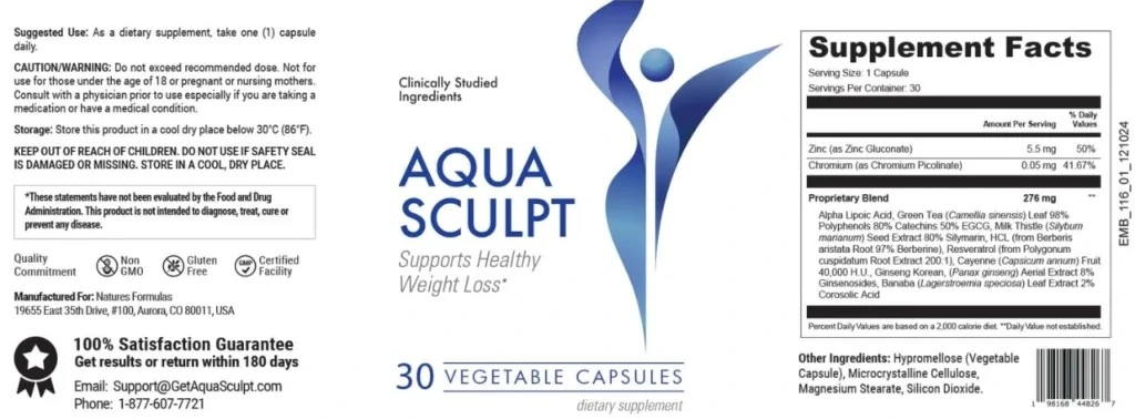 aqua sculpt label